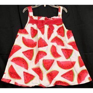 NWT 2009 Gymboree Watermelon Picnic Print Tank Top Swing A-line sz 10 Red Bow
